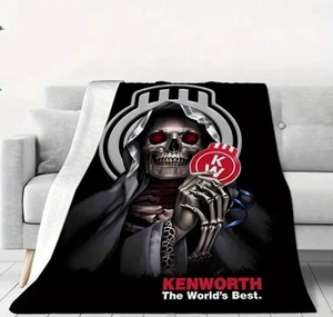 Kenworth Truck Skull Blanket New design - Picture 1 of 1
