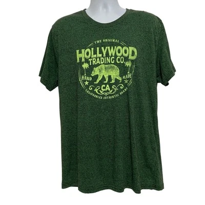 Camiseta de manga corta para hombre XXL American Ca Hollywood Trading Co dicotomía verde Foto 1 de 4