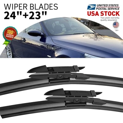 (Juego de 2) Limpiaparabrisas Delantero Limpieza 24" y 23" Para BMW 650i 2006-10 Foto 1 de 4