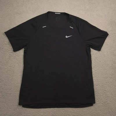 Nike Dri-FIT ADV Run Division Hombres Talla L Negra Manga Corta Camisa para Correr DD1534 Foto 1 de 4