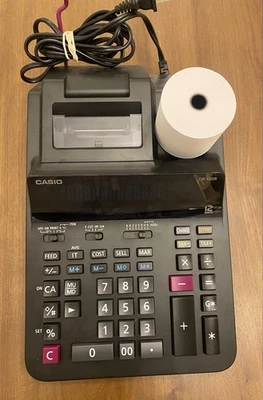 CASIO DR-120R Printing Calculator, Black 12 Digit Calculator Tested  - Image 1 of 4