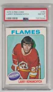 1975 O-Pee-Chee #153 Larry Romanchych PSA 8 - Picture 1 of 2