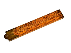 Vintage Lufkin No 851 - 24" Inch Folding Carpenters Ruler - Boxwood U.S.A. - Bild 1 von 8