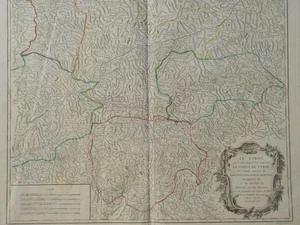 TIROL mit Südtirol und Trentino. Kupferstichkarte bei Robert de Vaugondy. 1753 - Picture 1 of 7