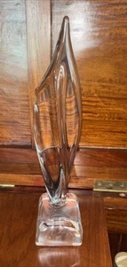 Daum France 10.5” Crystal Flame Paperweight - Picture 1 of 5