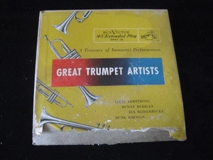Great Trumpet Artists RCA Victor EPAT 35 EP 45 RPM 7" Jazz Louis Armstrong - Picture 1 of 5