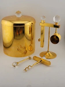 ViSet Of Valerio Albarello 24k Gold Electroplated Swarovski Crystal Cocktail Set - Picture 1 of 24