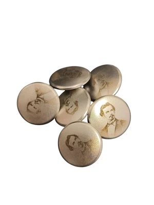 6x Metallknöpfe,König LUDWIG,Knöpfe,Knopf Set Ösenknöpfe, leicht, Aluminium  - Bild 1 von 3