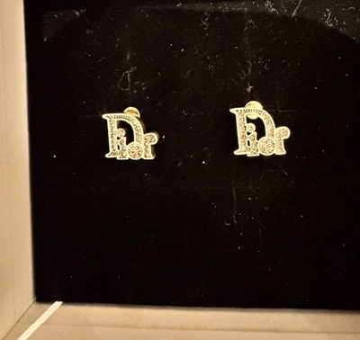 Pendiente Christian Dior vintage de perno prisionero con caja Foto 1 de 4