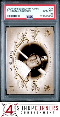 SP 2005 Legendary Cuts #79 Thurman Munson PSA 10 Foto 1 de 2