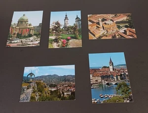 Lote de 5 Postales Beograd Serbia Iglesia Edificios Arquitectura Sin Publicar 6" x 4" - Imagen 1 de 12