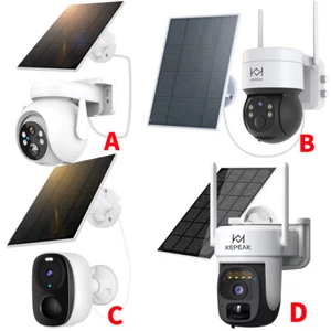 Solar Battery Powered Wireless WiFi Outdoor Pan/Tilt Home Security Camera System - Picture 1 of 47