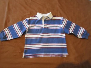 MAGLIA RUGBY M&S GIOVANI RAGAZZI ETÀ 4 5 ANNI MULTI BLU A RIGHE VESTIBILITÀ RILASSATA - Foto 1 di 8