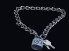 Sid Vicious "R" Padlock & Chain Punk Necklace
