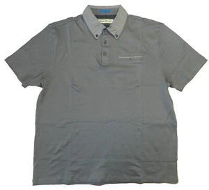 English Laundry Men's Polo Shirt Contrast Collar Regular Fit Size Large Grey New - Picture 1 of 3