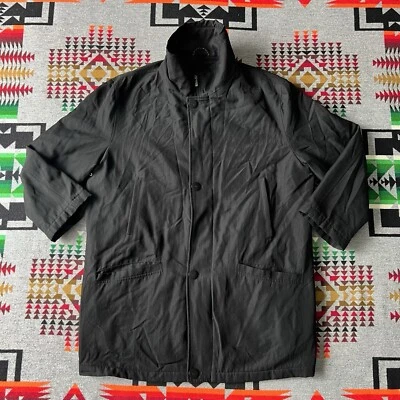 Canali Wool Overcoat Full Length Jacket Black Italy Men’s Size 50 Lined C9 - Image 1 of 4