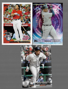 Miguel Cabrera  3 card lot  Tigers  Topps Bowman  Combined Shipping