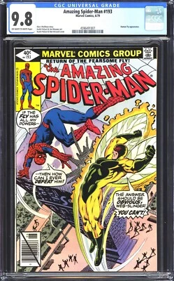 Amazing Spider-man #193 CGC 9.8 NM/MT White Pages Marvel Comics 1979 - Image 1 of 2