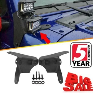 A-Pillar Mount Brackets Fit Dual Work Light Pods for Jeep Wrangler JL 2018-22 - Bild 1 von 11