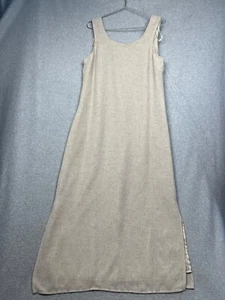 Dressbarn Shift Maxi Dress Womens 12 Costal Simple Prairie Cottagecore Minimal - Picture 1 of 13
