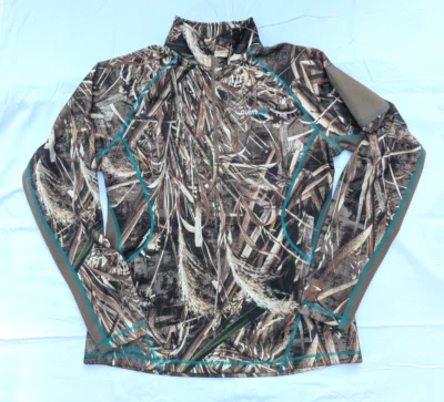 Cabela's OutfitHER Camo 1/4 Zip Hunting Jacket Womens Large Realtree Max-5   - Image 1 of 4