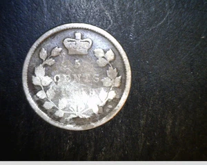 1898 Canadá, 5 centavos, grado bajo a mediano, plata 0,0346 oz (can-459) - Imagen 1 de 2