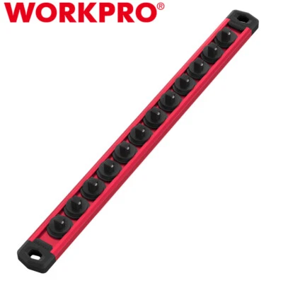 WORKPRO Magnetic Socket Organizer 1/4 Drive Socket Rail Heavy Duty Socket Holder - Image 1 of 4