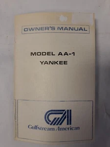 Grumman Model AA-1 Yankee Owner's Manual 1969-1972 Original - Picture 1 of 12