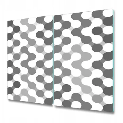 Tablero de pan de vidrio templado encimera ahorro círculos gris y blanco 2x30x52 Foto 1 de 4