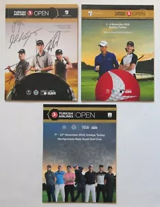 Golf Autographs Martin Kaymer, H. Stenson, J. Rose, T. Fleedwood, Program Booklets - Picture 1 of 1