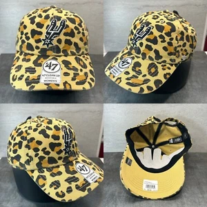 San Antonio Spurs Hat '47 Brand Clean Up Cheetah Print Womens Cap H59 - Picture 1 of 9