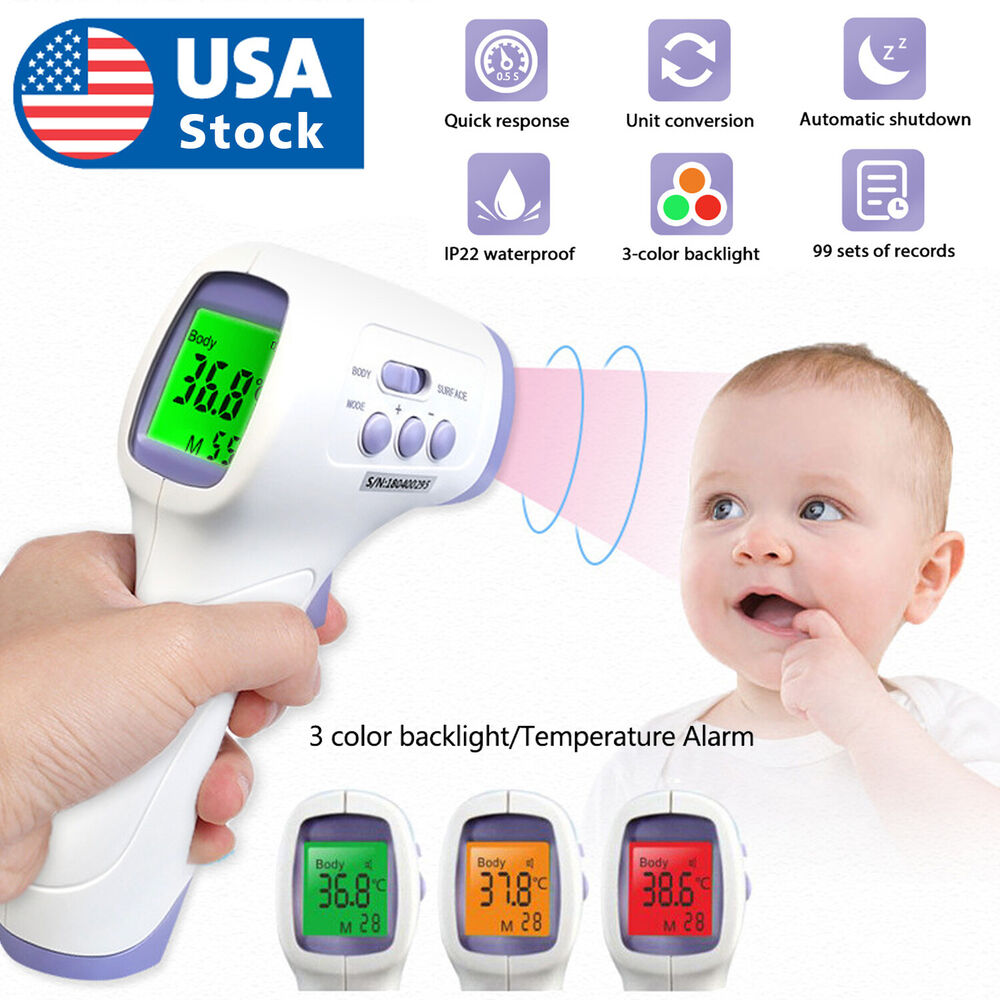 Digital LCD Infrared Thermometer Non-contact Forehead Baby Adult Temperature Gun