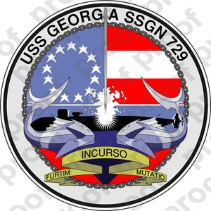 STICKER USN US NAVY SSGN 729 USS Georgia - Picture 1 of 1