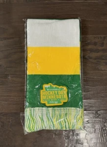 NEW Minnesota Wild Scarf Green Yellow White Hockey Day 2023 Reversible Winter - Picture 1 of 2