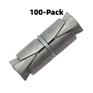100-Pack Metallics 1/4" x 1" Double Expansion Machine Screw Anchor, JDEA14 - Picture 1 of 4