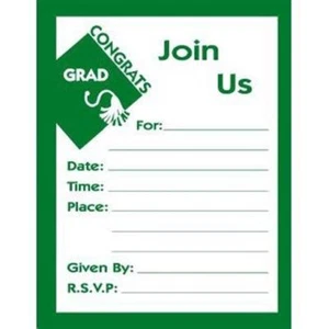 Graduation New Grad Green Post Card Invitations (25 pack) - Picture 1 of 1