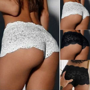 Women High Waist Knicker Brief Underwear Lace French Panties Nightwear Sleepwear - Picture 1 of 8