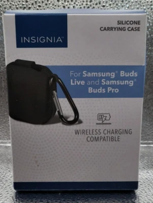 Funda de transporte de silicona Insignia para Samsung Buds Live y Samsung Buds Pro negra Foto 1 de 4