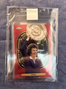 2021 Topps Chrome Tennis Rings of Honor Red Refractor #1 BILLIE JEAN KING 1/5