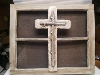 Marco de ventana de madera cruz 28" x 20" Foto 1 de 2