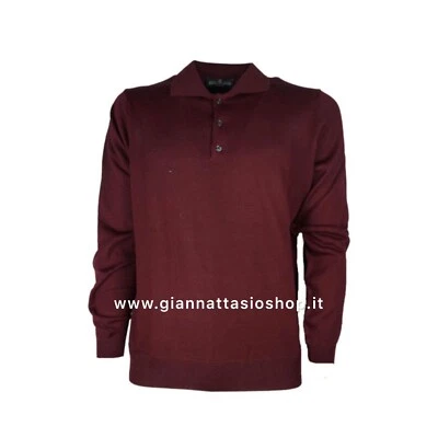 RAIPAN OFFERTA Polo Uomo Classica Misto Lana Rasata Made In Italy Vari Colori