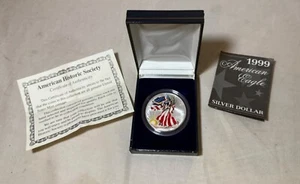 1999 - 1 oz Fine Silver American Eagle Walking Liberty dollar U.S. Mint W/ COA - Picture 1 of 7