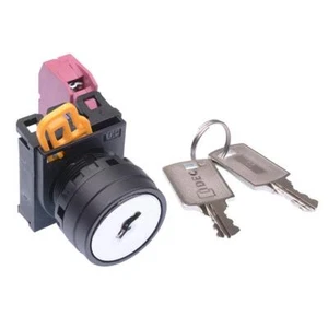 IDEC 22mm 2 Position Maintained Key Switch NC IP65 YW1K-2AE01 - Picture 1 of 1