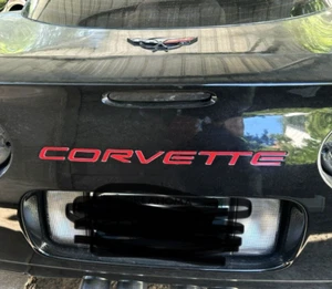 RED 1/16 RAISED LETTERS FOR C5 CORVETTE 97-2004 FRONT + REAR US MADE - Picture 1 of 2