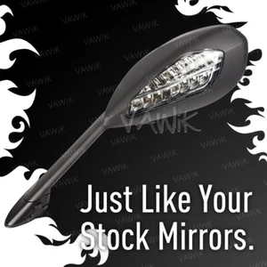 VAWiK replace mirror black #523S0292B fits Ducati 1199 899 Panigale x1 LH ε - Picture 1 of 11