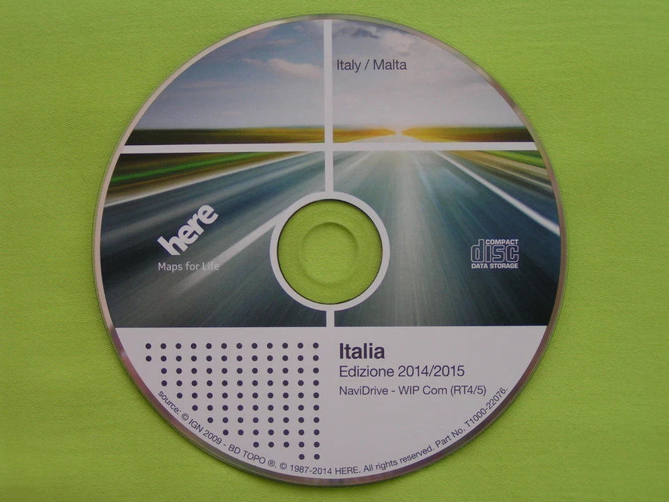 NAVIGATION CD WIP COM RT4 RT5 ITALIEN 2015 CITROEN C4 C5 C6 PEUGEOT 207 307 407 - Bild 1 von 1