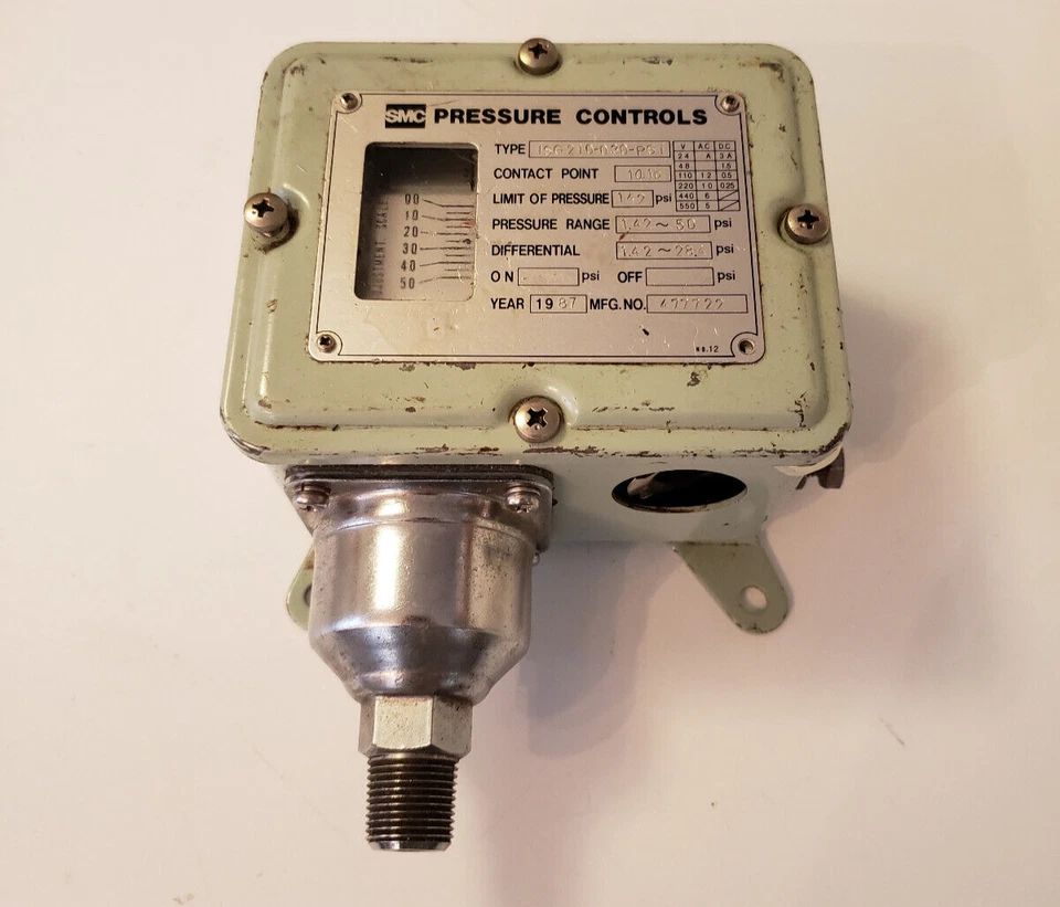 SMC ISG Pressure Switch 1.42-50 PSI Range ISG210-030-PSI - Image 1 of 4