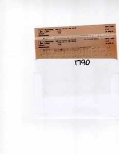 John Deere 108 111 111H 112L Parts Catalog Microfiche Manual MPC1699 - Picture 1 of 1