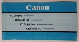 Canon FD Objektive Bedienungsanleitung selten Rarität Japan Spec Poster Vintage 1980er - Bild 1 von 10