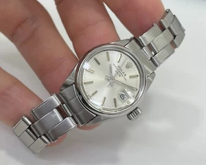 ROLEX OYSTER PERPETUAL DATE 24MM 6516 STAINLESS STEEL SERVICED CIRCA 1970 NICE - Picture 1 of 11